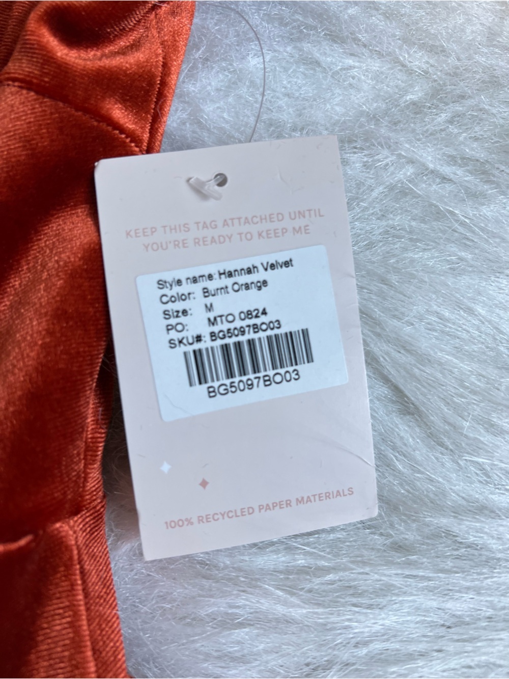 New birdie grey Hannah velvet burnt orange Elegant Velvet Maxi Dress medium - Picture 7 of 11